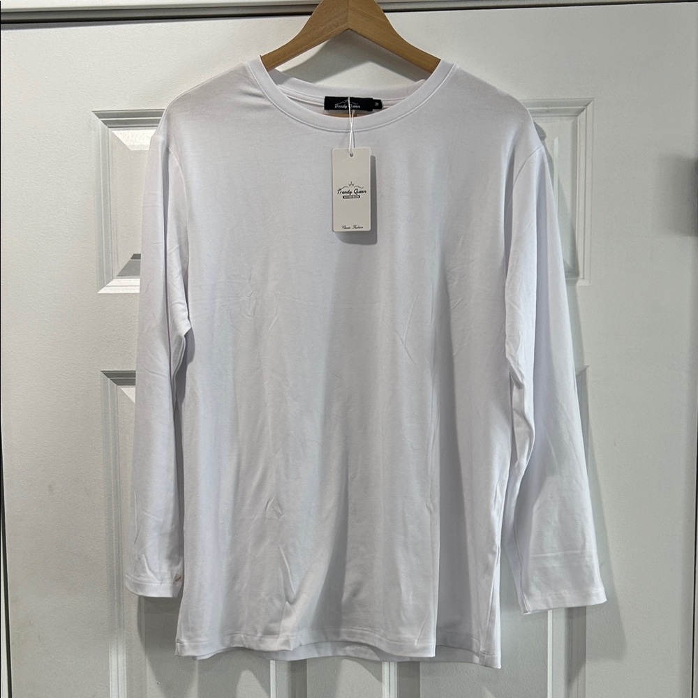 NWT Classic White Long Sleeve Tee- oversized